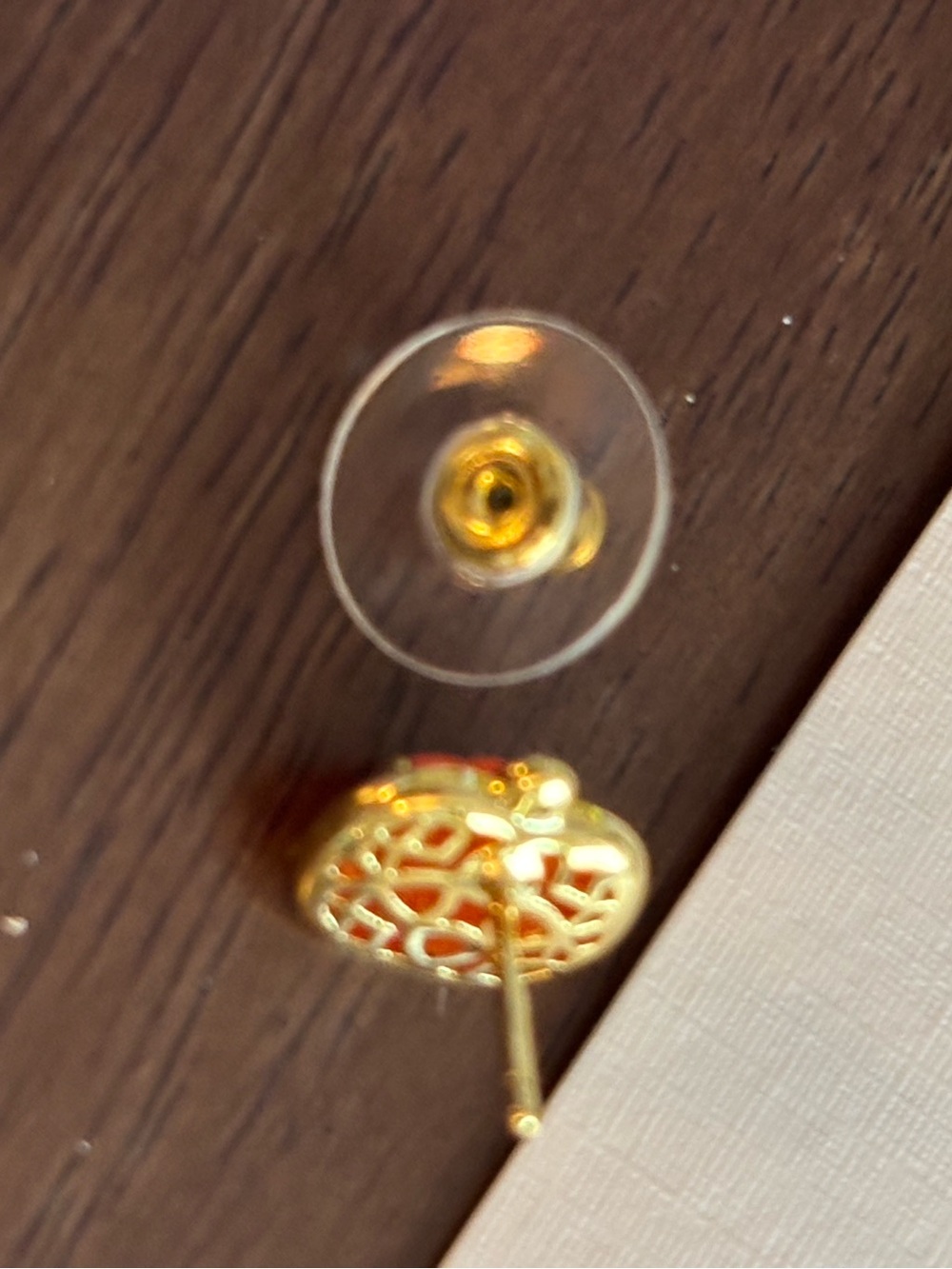 Brand new Kendra Scott Pumpkin Gold plated Stud Earrings - Picture 5 of 7